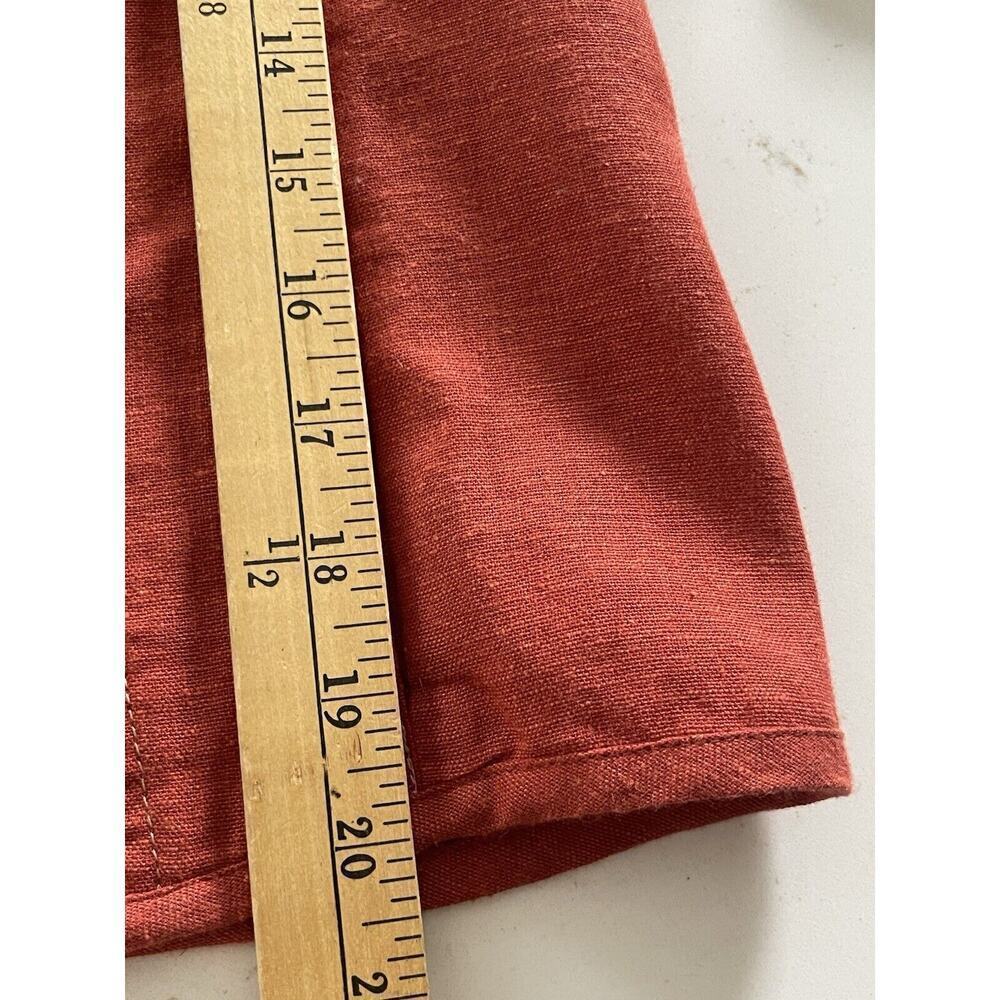 Coldwater Creek Linen Womens Cropped Ribbon Jacket Orange Career Travel Office - Picture 12 of 13